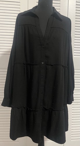 Zara black solid shirt - black,