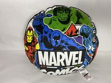 ?MARVEL COMICS NOVELTY CIRCULAR CUSHION PILLOW - HULK, IRON MAN, CAPT AMERICA 