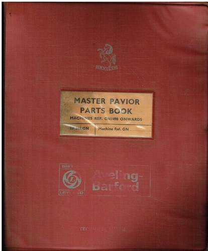 Aveling barford master pavior - aveling,