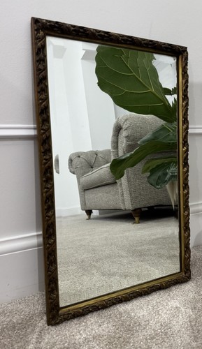 Rectangular ornate gold - ornate, mirror