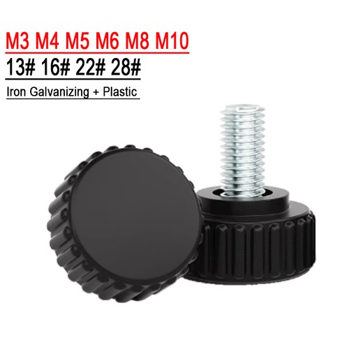 Black plastic round head - plastic,