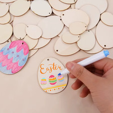 30–80mm Wooden Easter Eggs