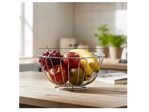 Chrome fruit bowl size - bowl, 12