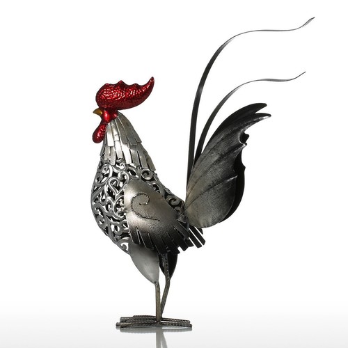 Large metal rooster - large,