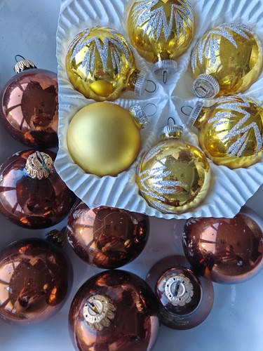 Vintage christmas baubles - christmas,