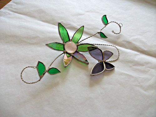 Stained glass small flower - small,