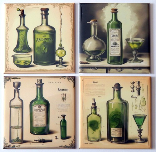 Absinthe bottle fridge magnet - absinthe,