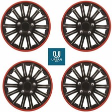 Wheel Trim Cover Lightning Red Trim 15" To Fit Volvo 740, 760 Estate Hub Cap