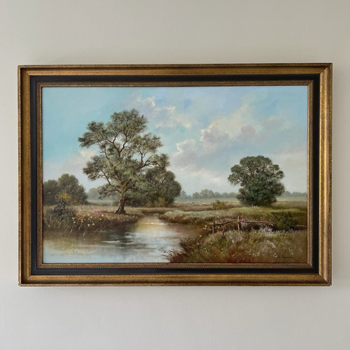Large vintage oil painting - large, by