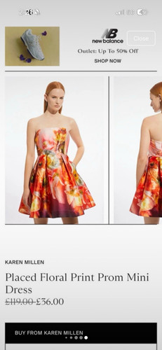 Karen millen strapless floral - karen,