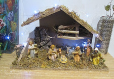 Euromarchi Christmas Manger Stable Nativity Scene 44cm x 26cm x 21cm