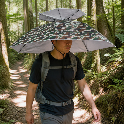 Hands free umbrella - umbrella, for