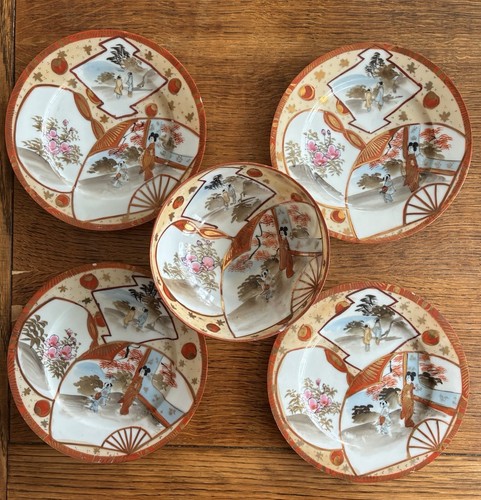 Japanese hand painted red gold - hand,