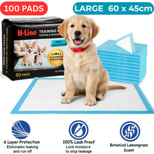 100 Large Puppy Training Trainer Train Pads Toilet Pee Wee Poo Dog Pet Cat Mats