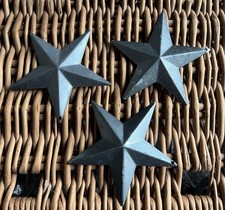 Silver Green Barn Stars Set Of