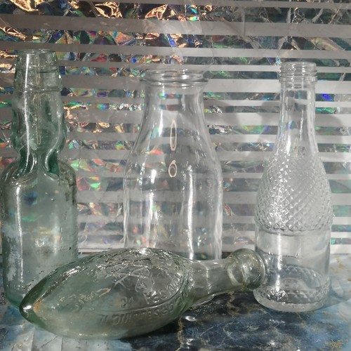 Vintage glass bottles r - 5,