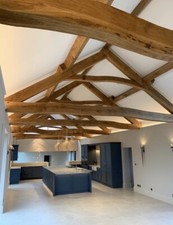 Raise Or Curved - Green Or Air Dry Oak Roof Truss With Purlins And Ridge Beam