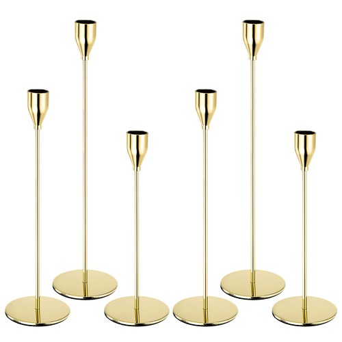6pcs bright gold - 6pcs, candlestick