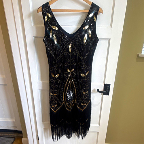 Black gold neck - black, sleeveless