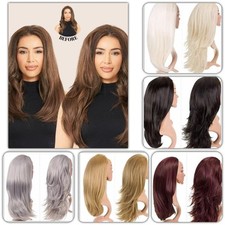 Half Wig Reversible Wavy 28"