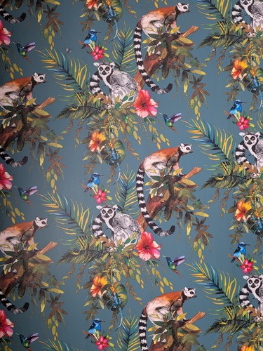 Lemur jungle tropical flowers - lemur,