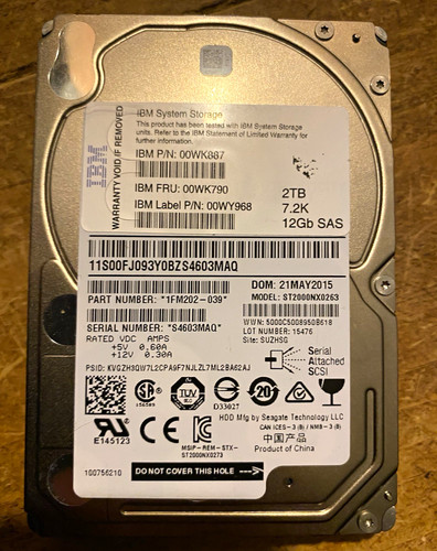 Ibm system storage 2tb 5in - system,