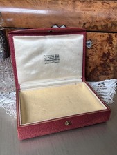 Vintage Pink Tooled Leather Jewellery Box I Goldsmiths & Silversmiths  I c.1952