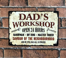 Workshop sign dad - sign,