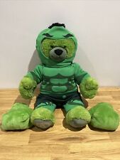 Build A Bear Marvel Avengers 20” Hulk Green Plush With, Costume & Gloves