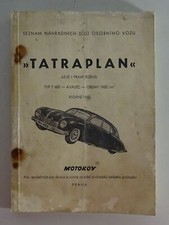 Spare parts catalogue/Spare PartsTatra T600 Tatraplan in Czech from 1952