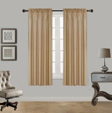 1 SET FAUX SILK PANELS UNLINED