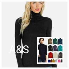 WOMENS LADIES POLO NECK ROLL