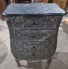 Black & Silver Embossed Metal