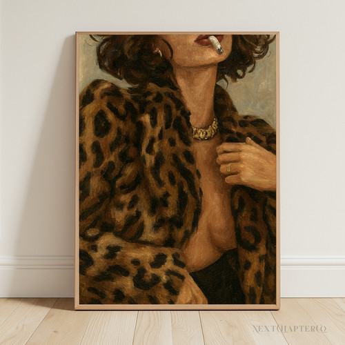 Vintage glam leopard - vintage,
