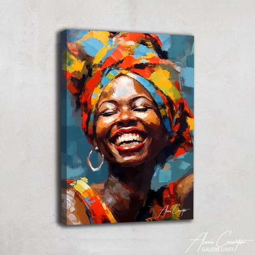 African woman canvas modern - canvas,
