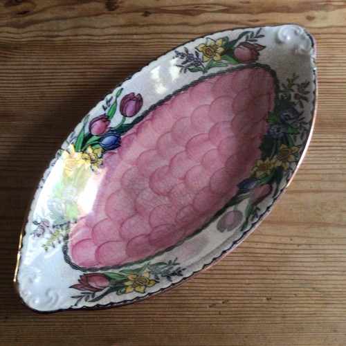 Vintage art deco maling oval - deco,