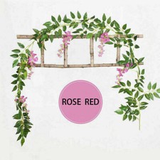 2x 7FT Artificial Wisteria Vine Garland Foliage Plant Trailing Flower Home Decor