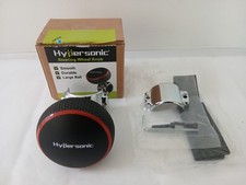 HYPERSONIC STEERING WHEEL KNOB LARGE SPINNER SMOOTH BLACK/RED COMPLETE-UNUSED