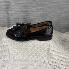 Dolcies Black Flat Loafers with Tassles UK 7 STD Brand New Work College School