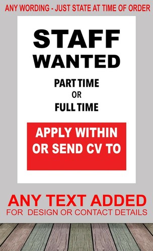 Poster staff wanted - poster, job