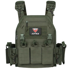 Ranger Green Plate Carrier Tactico Vest with Quick Release Security Molle Chalec