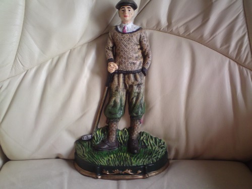 Vintage golfer cast iron - vintage, cast-iron