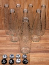 8X Empty Clear Small Bottles, 330ml, Wine Making, Upcycling, Craft, Home brew