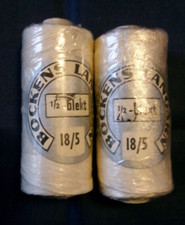 2 x 25 Gram Spools Bockens Linen Lace Thread 18/5 1/2 Bleached (B)