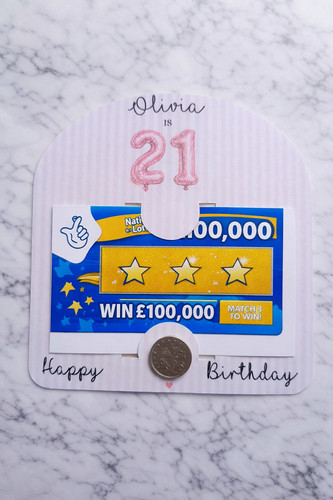 Personalised scratch card - scratch,