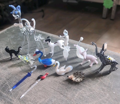 Glass animals ornaments - animals,