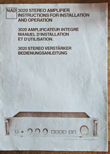 NAD 3020 amplifier instruction manual