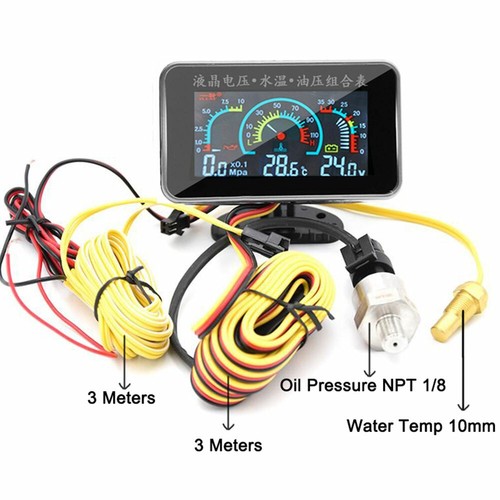 3in1 lcd digital gauge car - 3in1,
