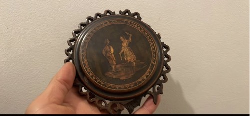 Very old ebonised wall - wall, mirror