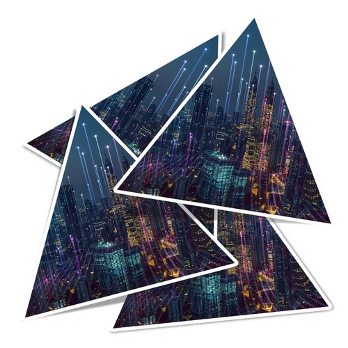 Triangle vinyl stickers - 4x,